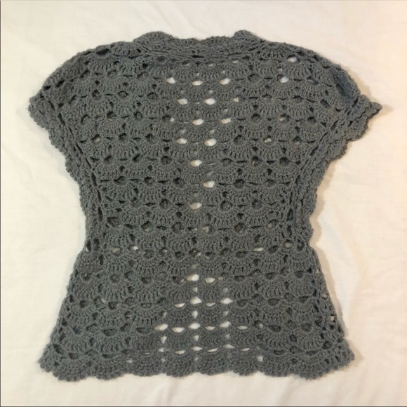 ✅4-20$ Open knit crochet junior large sweater top - Picture 4 of 7